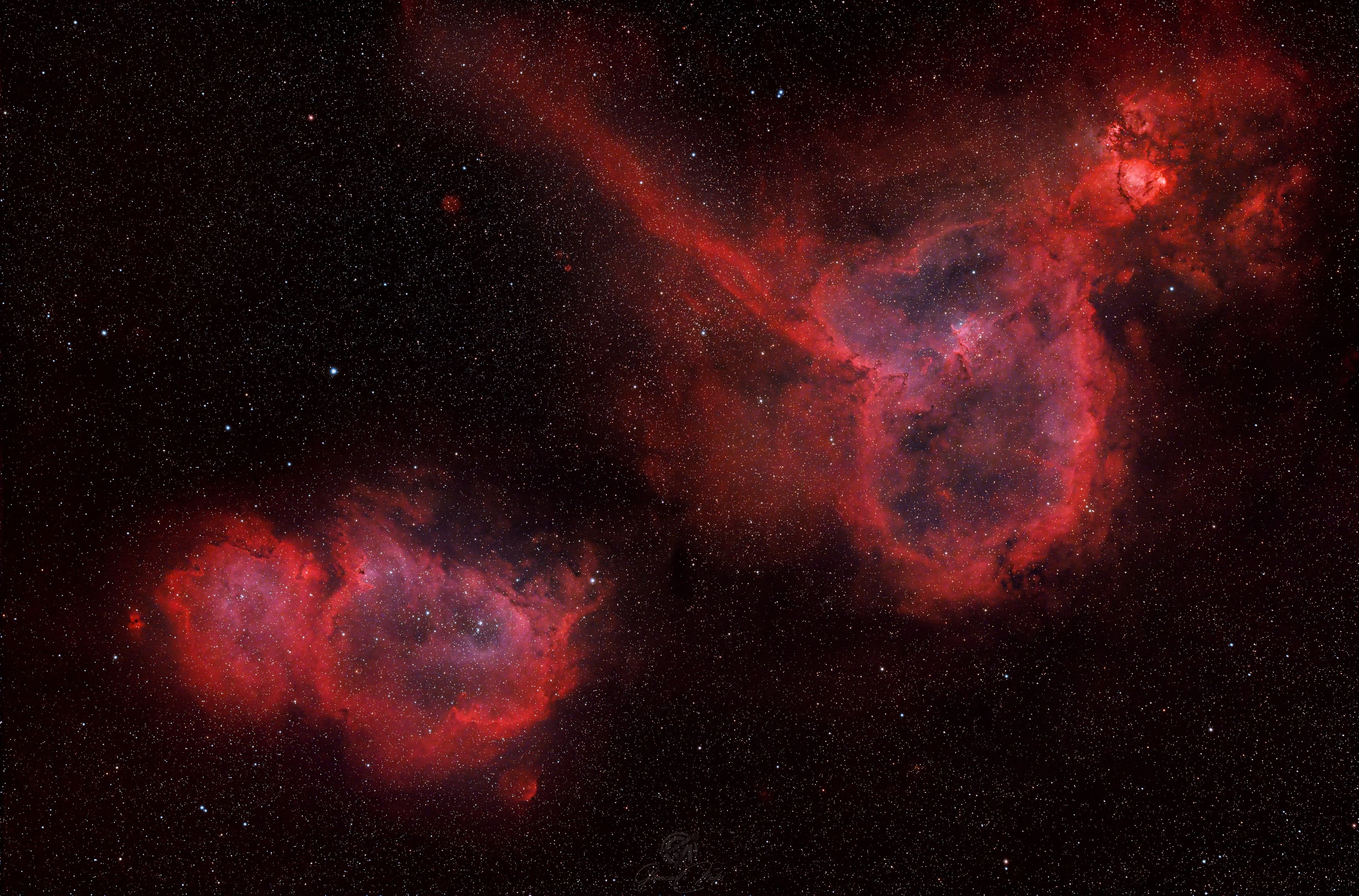IC 1805 & IC 1848 – Heart and Soul Nebulae